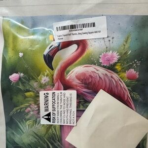 NWT Sewing Square 8x8 Inches Flamingo for Quilting, Cushion Cover, Purse Making